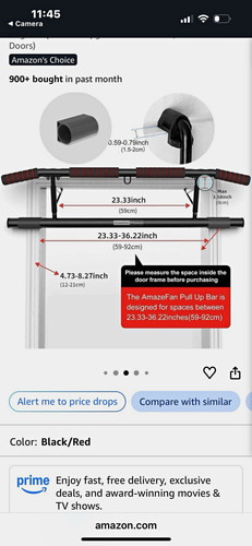 Amazefan doorway pull - up, bar